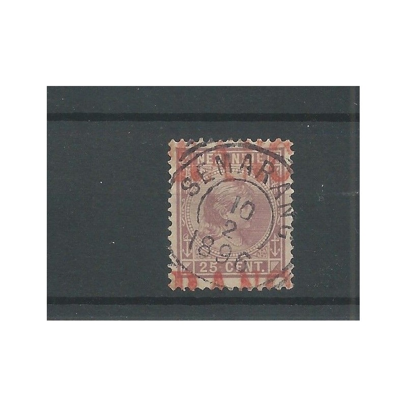 Ned. Indie 27 Wilhelmina "FRANCO in rood" VFU/gebr CV 50+ € Ned. Indie 27 Wilhelmina "FRANCO in rood" VFU/gebr CV 50+ €