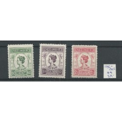 Ned. Indie  129C-134C  Wilhelmina MNH/postfris CV 210 €
