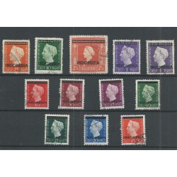 Ned. Indie  351-361 Wilhelmina VFU/gebr  CV 125 €