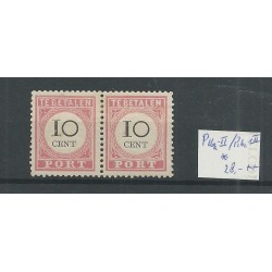 Ned. Indie  P16a-II/P16a-III paartje MH/ongebr  CV 28+ €