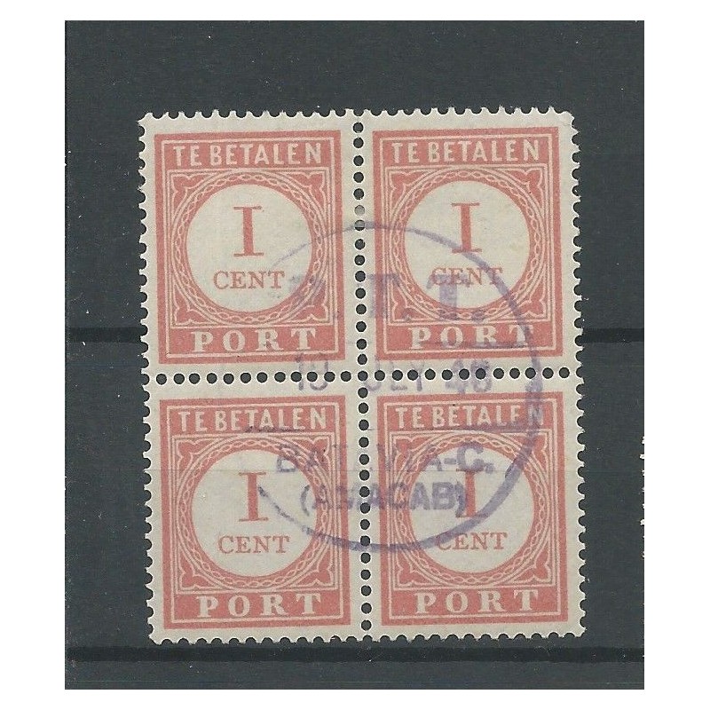 Ned. Indie P23 blokje van 4 VFU CV 140 € Ned. Indie P23 blokje van 4 VFU CV 140 €