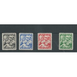 Suriname  141-144 Groene Kruis  MH/ongebr  CV 30 €