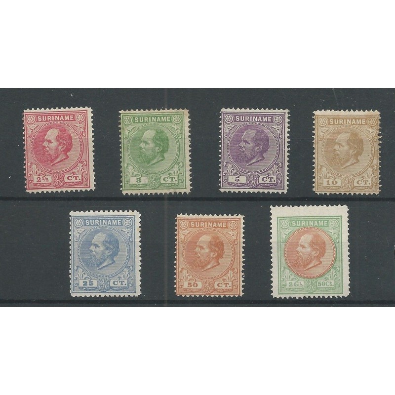 Suriname 3B-15B WilleM III MH/ongebr CV 610 € Suriname 3B-15B WilleM III MH/ongebr CV 610 €