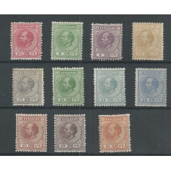 Suriname  3C-13C  Willem III  MH/ongebr  CV 710 €  Certificaat !!