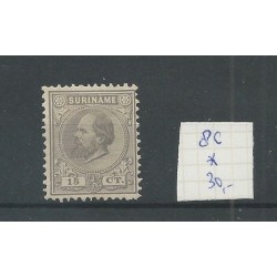 Suriname  8C  Willem III  MH/ongebr  CV 30€