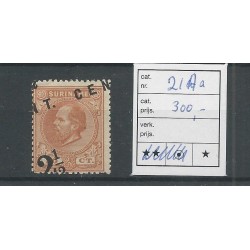Suriname  21Aa Hulpuitgifte verschoven opdruk MH/ongebr  CV 475 €