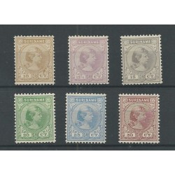 Suriname  23-28 Wilhelmina  MH/ongebr  CV 150 €