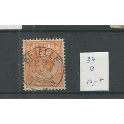 Nederland 34 met "BRIELLE 1899" kleinrond VFU/gebr  CV 10++€