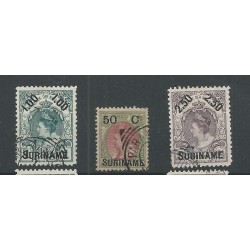 Suriname 34-36 Hulpuitgifte VFU/gebr CV 45 €