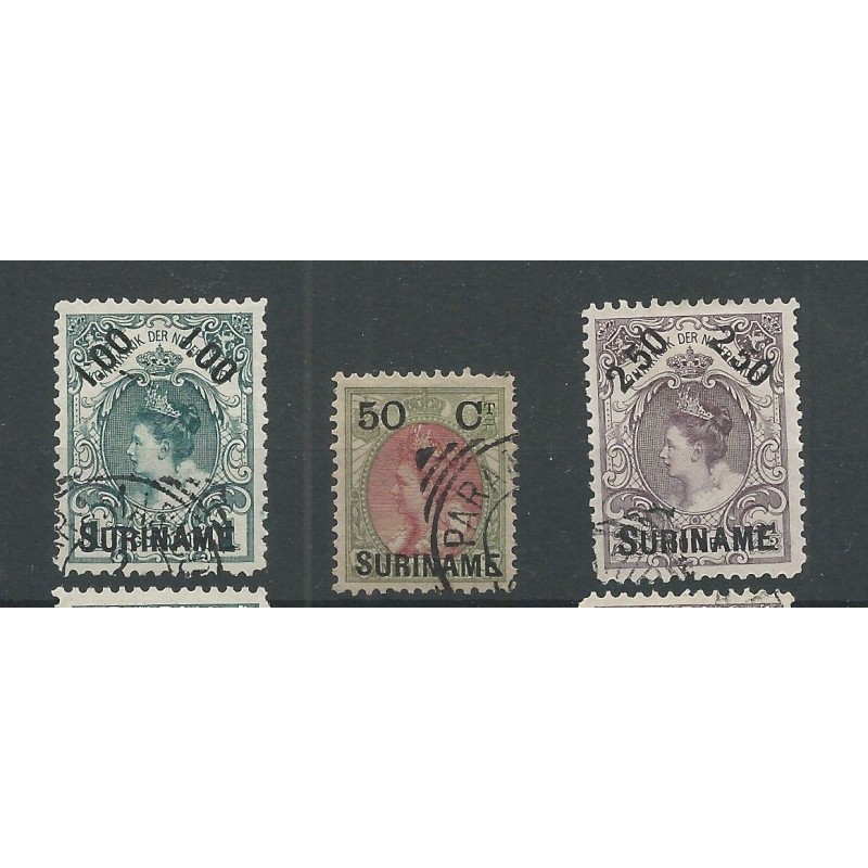 Suriname 34-36 Hulpuitgifte VFU/gebr CV 45 € Suriname 34-36 Hulpuitgifte VFU/gebr CV 45 €