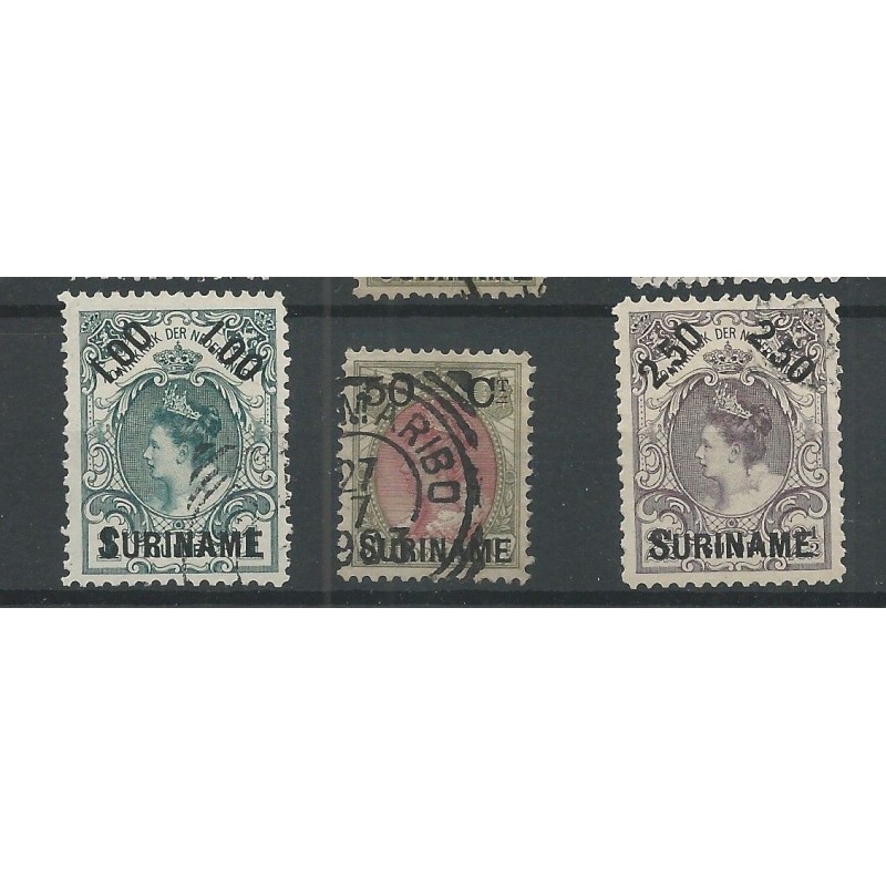 Suriname 34-36 Hulpuitgifte VFU/gebr CV 45 € Suriname 34-36 Hulpuitgifte VFU/gebr CV 45 €