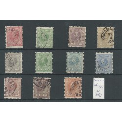 Suriname  3C-13C   Willem III 1873  VFU/gebr  CV 247 €