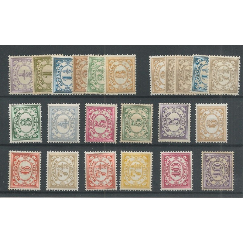 Suriname 69-86 Cijfer serie en extra MH/ongebr CV 65+ € Suriname 69-86 Cijfer serie en extra MH/ongebr CV 65+ €