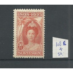 Suriname 107C  Wilhelmina MH/ongebr  CV 25 €