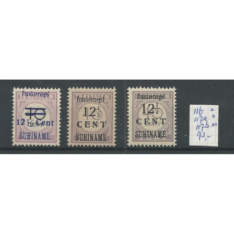 Suriname 116/117 Hulpuitgifte VARIETEITEN MH/ongebr CV 280+ Suriname 116/117 Hulpuitgifte VARIETEITEN MH/ongebr CV 280+