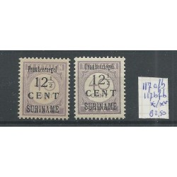 Suriname 116/117 Hulpuitgifte VARIETEITEN MH/ongebr  CV 280+