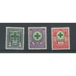 Suriname 127-129 Groene Kruis  MNH/postfris  CV 11 €