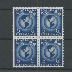 Suriname 323 Jaarbeurs blokje 4  MNH/postfris CV 3 €