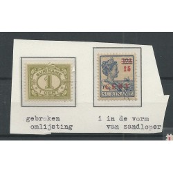 Suriname 2 LEUKE plaatfouten  VFU/gebr CV ?? €