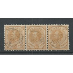 Curacao 5D Willem III in strip van 3  VFU/gebr CV 300 €