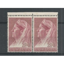 Curacao 137 Wilhelmina 2,5Gld  paartje MNH/postfris CV 180 €  PRACHT !!