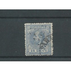 Suriname  10aA  Willem III 1873  VFU/gebr CV 90 €