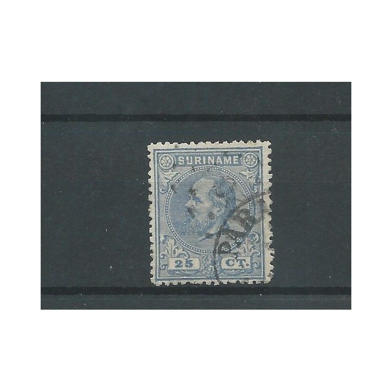 Suriname 10aA Willem III 1873 VFU/gebr CV 90 € Suriname 10aA Willem III 1873 VFU/gebr CV 90 €