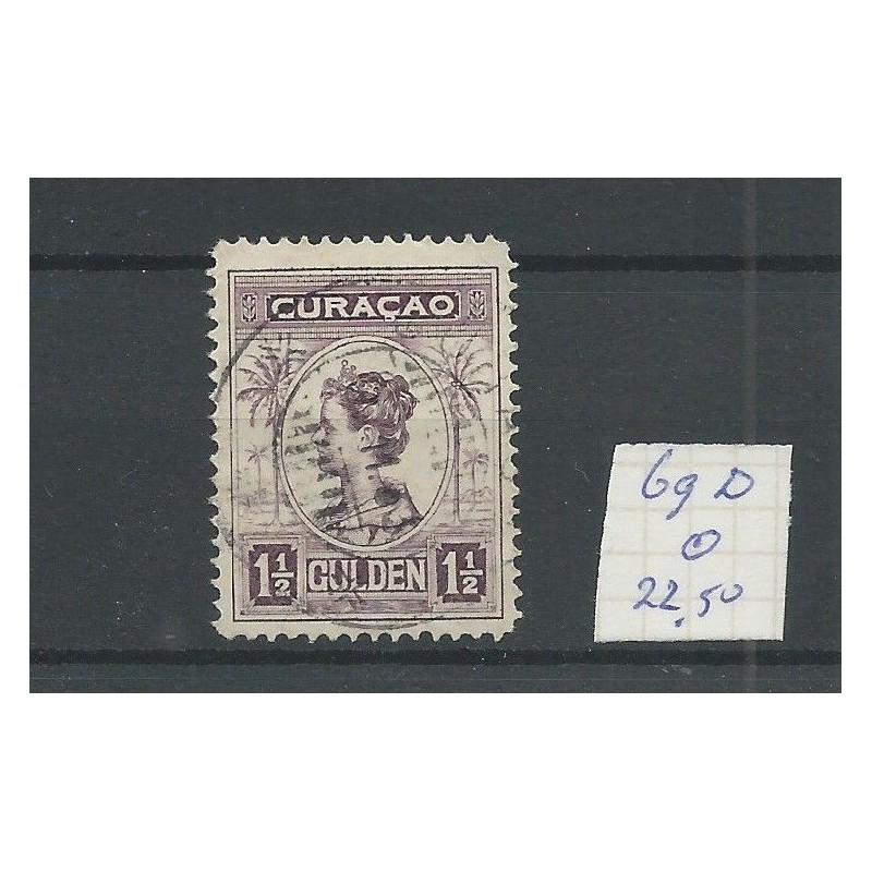 Curacao 69D Wilhelmina VFU/gebr CV 22,50 € PRACHT !! Curacao 69D Wilhelmina VFU/gebr CV 22,50 € PRACHT !!