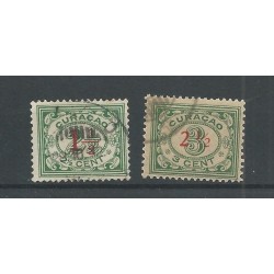 Curacao 101-102 Hulpzegels VFU/gebr  CV 6,5 €  PRACHT !!