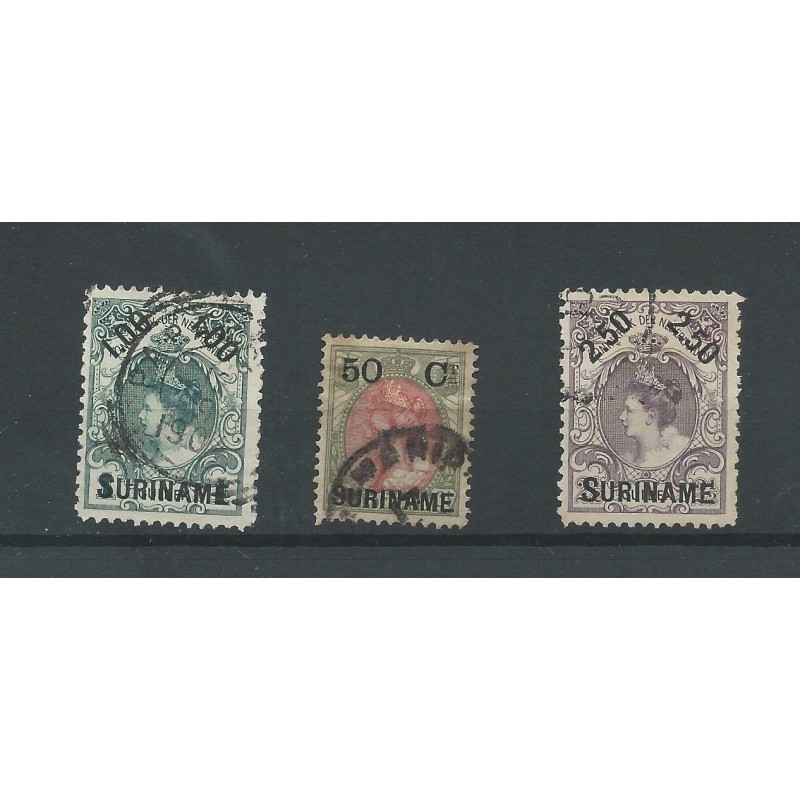 Suriname 34-36 Hulpuitgifte prachtig VFU/gebr CV 45 € Suriname 34-36 Hulpuitgifte prachtig VFU/gebr CV 45 €