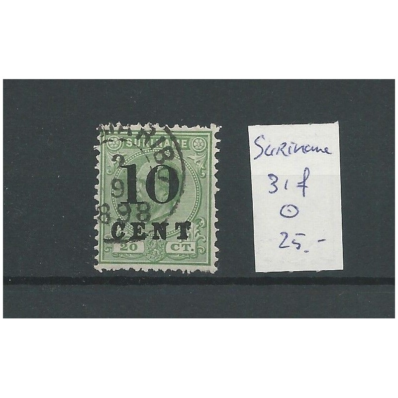 Suriname 31f prachtig VFU/gebr CV 25 € Suriname 31f prachtig VFU/gebr CV 25 €