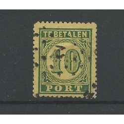 Ned. Indie P2 port 1874 met puntstempel 2 VFU/gebr  CV 190+ €