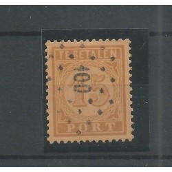 Ned. Indie P3C port 1874 met puntstempel 100 VFU/gebr  CV 30+ €