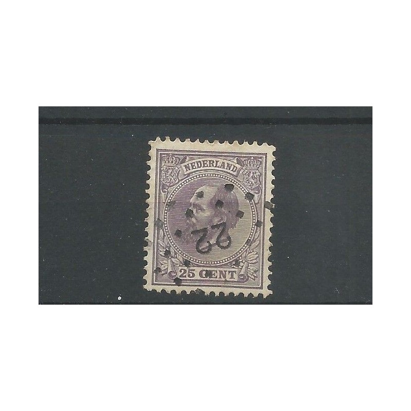 Nederland 26 met puntstempel 22 VFU/gebr CV 10+ € Nederland 26 met puntstempel 22 VFU/gebr CV 10+ €