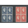 Curacao 196-197 Wilhelmina blok van 4 MNH/postfris  CV 10+ €
