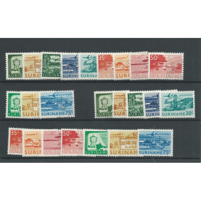 Suriname LP35-46 luchtpost VFU & MNH/postfris CV 8,5 € Suriname LP35-46 luchtpost VFU & MNH/postfris CV 8,5 €
