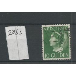 Ned. Indie 288 Wilhelmina 10Gld VFU/gebr CV 30  €