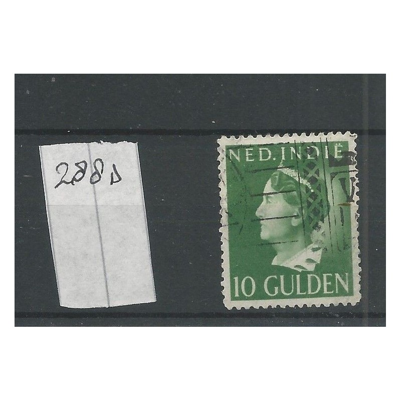Ned. Indie 288 Wilhelmina 10Gld VFU/gebr CV 30 € Ned. Indie 288 Wilhelmina 10Gld VFU/gebr CV 30 €