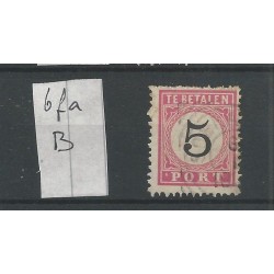 Ned. Indie P6fa-B  Punt-Port  VFU/gebr CV 23  €