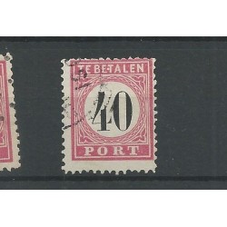 Ned. Indie P11fe-B  "E.T"  Port  VFU/gebr CV 25 €