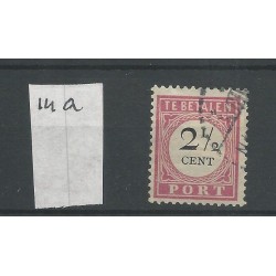 Ned. Indie P14a  "lange breuk" Port 1892   VFU/gebr CV 2,5 €