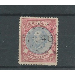 Nederland 29 Willem 1872 met puntstempel 46 VFU/gebr CV 200+ €