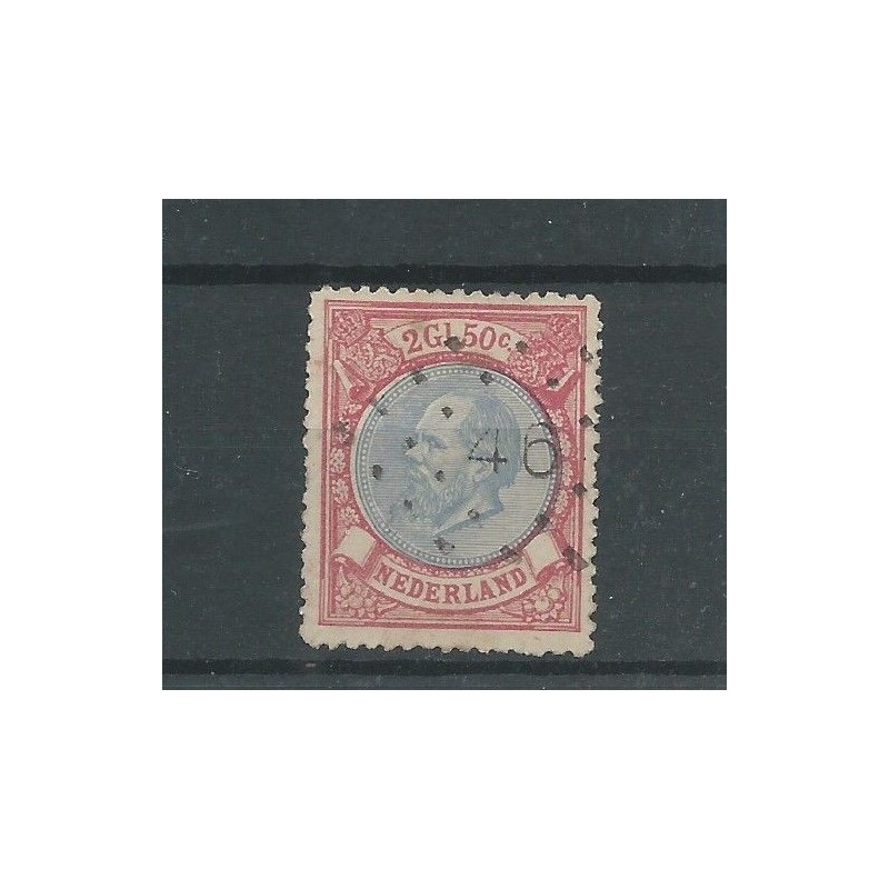 Nederland 29 Willem 1872 met puntstempel 46 VFU/gebr CV 200+ € Nederland 29 Willem 1872 met puntstempel 46 VFU/gebr CV 200+ €