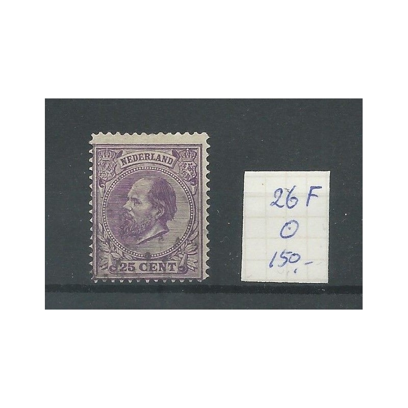Nederland 26F Willem 1872 VFU/gebr CV 150 € Nederland 26F Willem 1872 VFU/gebr CV 150 €
