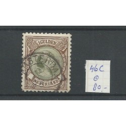 Nederland 46C  Wilhelmina 1Gld VFU/gebr CV 80 €