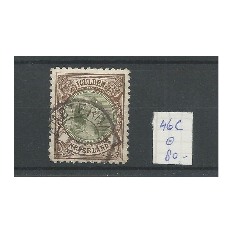 Nederland 46C Wilhelmina 1Gld VFU/gebr CV 80 € Nederland 46C Wilhelmina 1Gld VFU/gebr CV 80 €