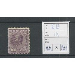 Suriname 5B  Willem III 1873  VFU/gebr CV 10  €