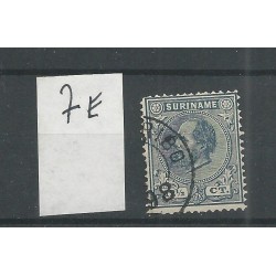 Suriname 7E  Willem III 1873  VFU/gebr CV 10  €