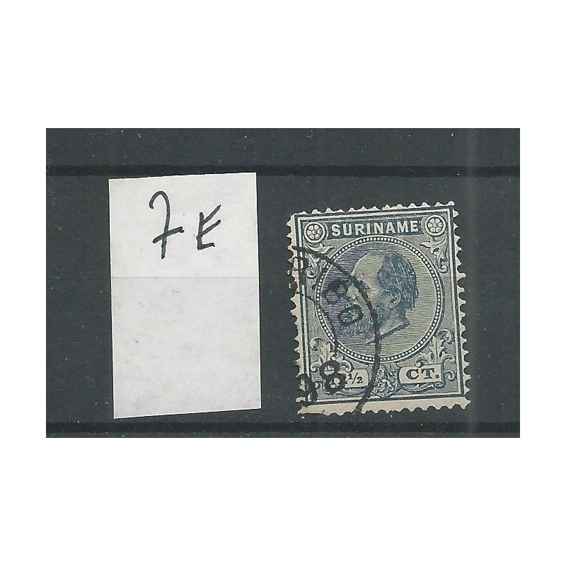Suriname 7E Willem III 1873 VFU/gebr CV 10 € Suriname 7E Willem III 1873 VFU/gebr CV 10 €