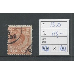 Suriname 13D  Willem III 1873  VFU/gebr CV 115  €